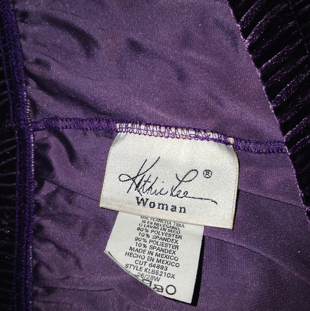 Kathie Lee Deep Purple Skirt 26/28 - Picture 3 of 4